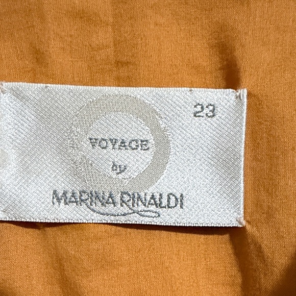 Marina Rinaldi Orange Leather Jacket - Picture 2 of 10